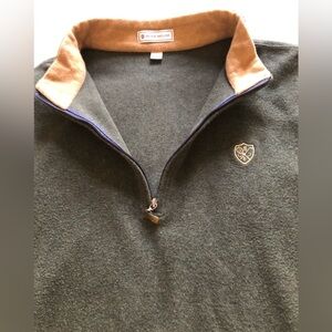 Peter Millar Men’s 1/4 Zip 100% Cotton Olive Performance Pullover Sports Sweater